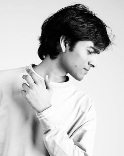 Instagram post, black and white profile